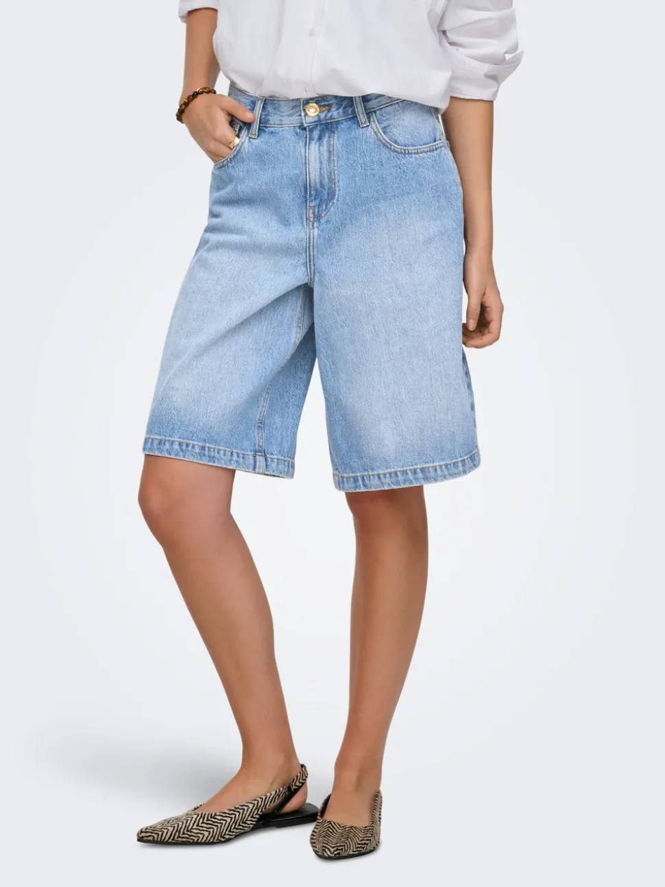 ONLZAGU-DORSI Taille moyenne Loose Fit Short en denim