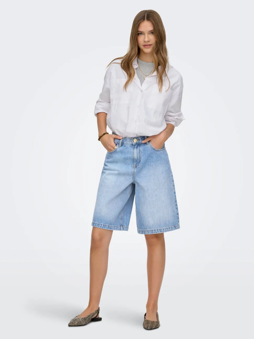 ONLZAGU-DORSI Taille moyenne Loose Fit Short en denim