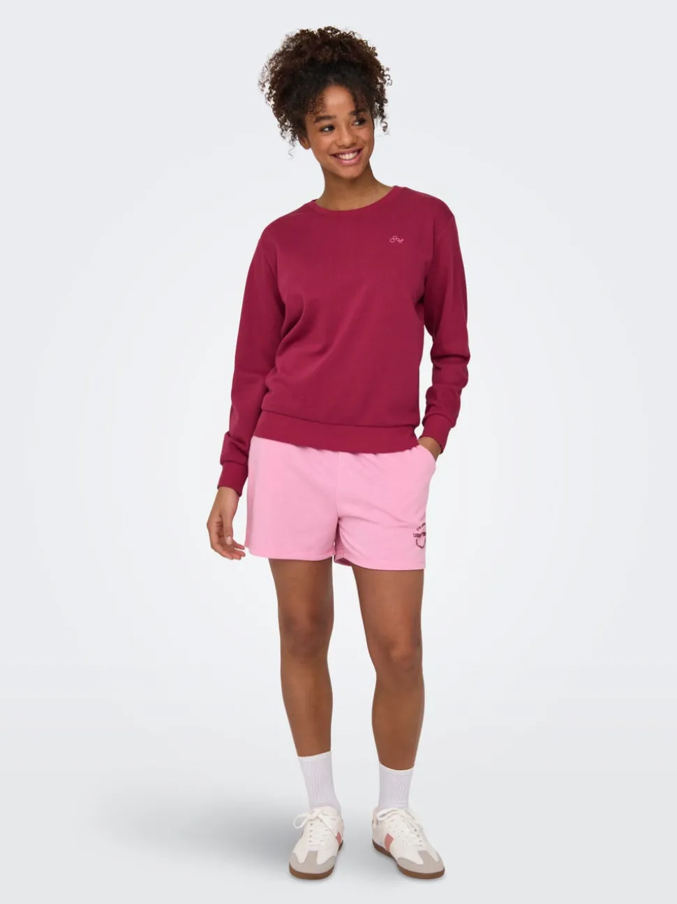 ONPPICA Taille haute Loose Fit Short en molleton
