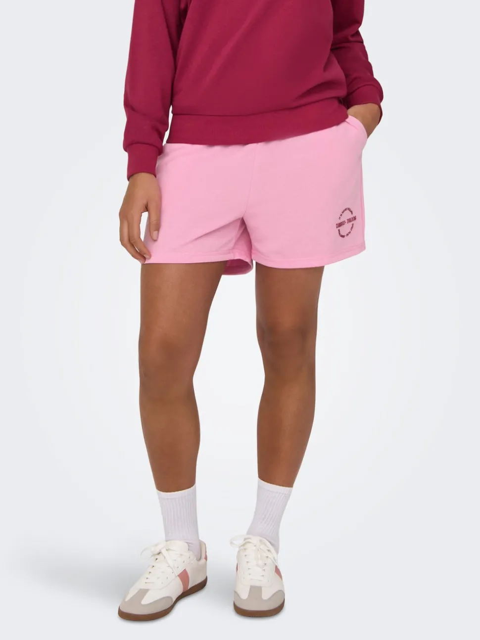 ONPPICA Taille haute Loose Fit Short en molleton