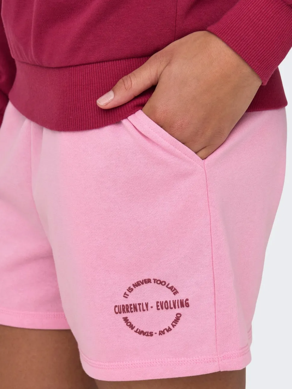 ONPPICA Taille haute Loose Fit Short en molleton