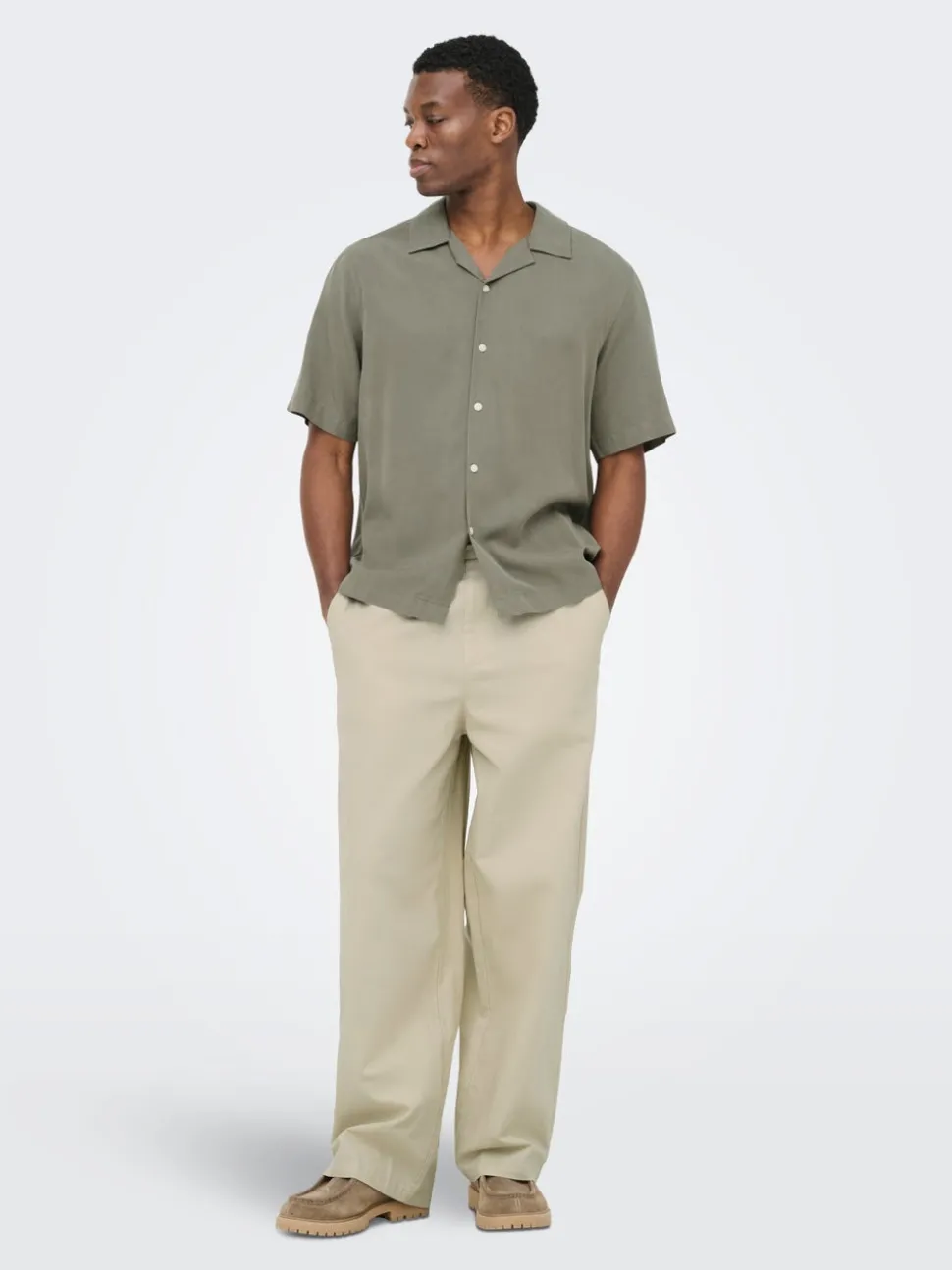 ONSDAVES Wide Leg Fit Lin Pantalon