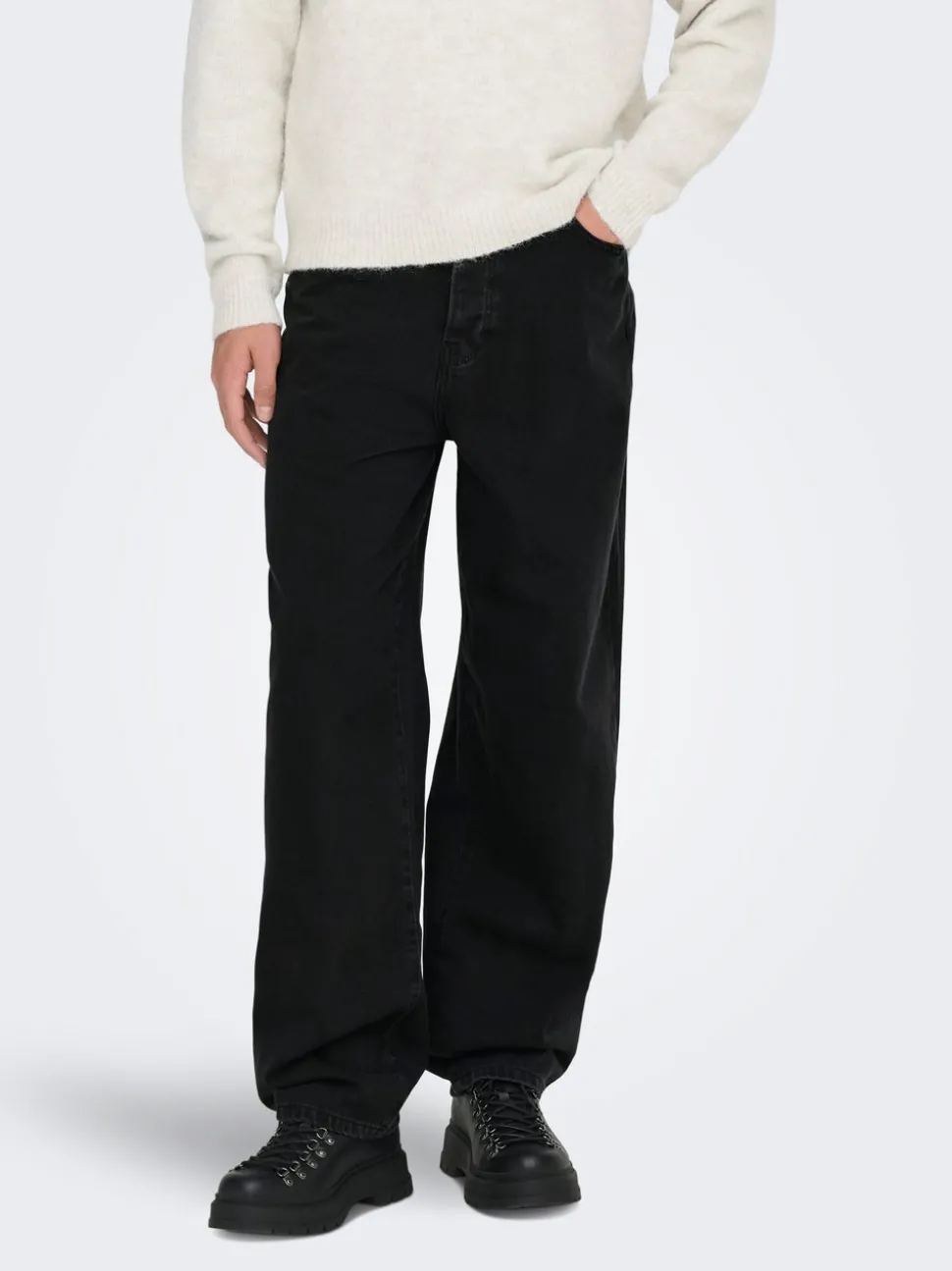 ONSFIVE Taille moyenne Baggy Fit Jeans