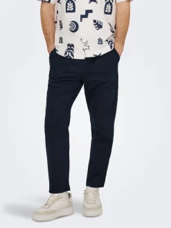ONSLEO Tapered fit - Cropped Lin Pantalon chino