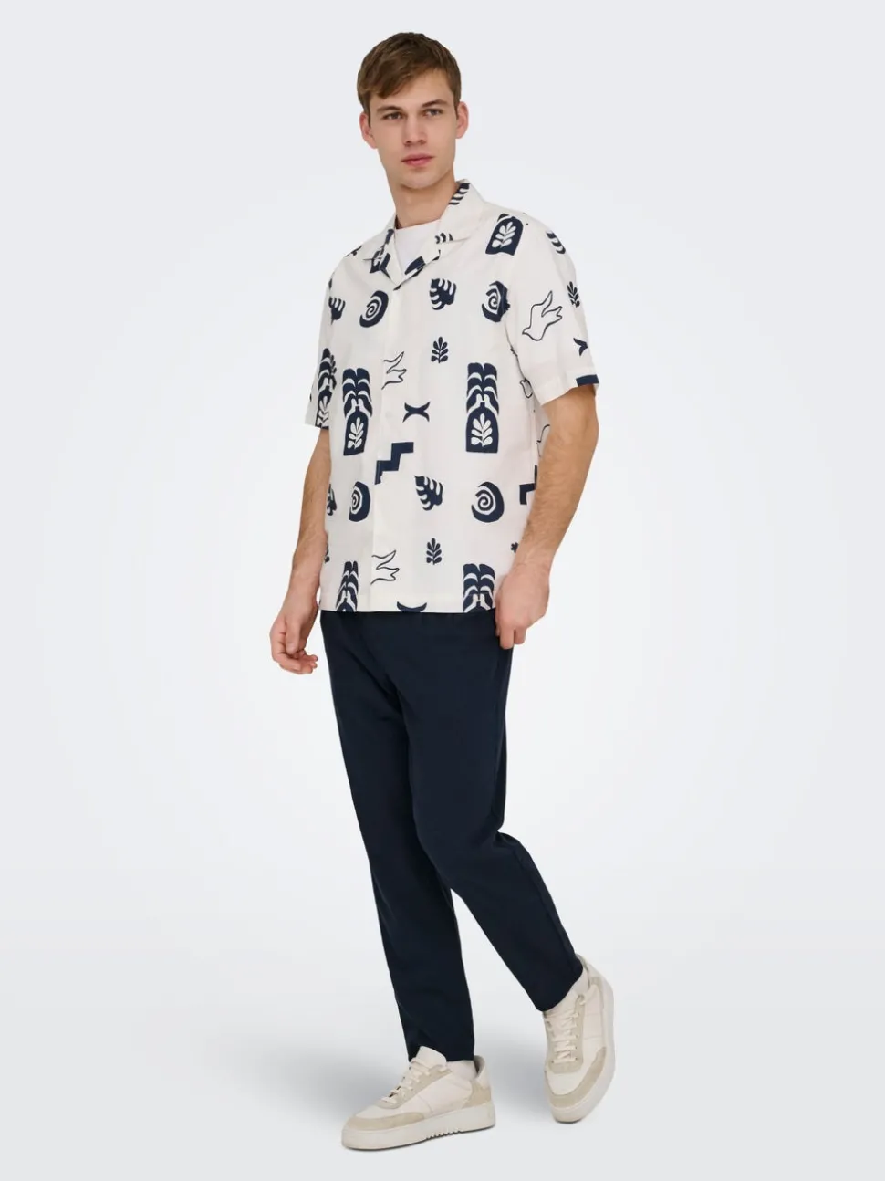 ONSLEO Tapered fit - Cropped Lin Pantalon chino