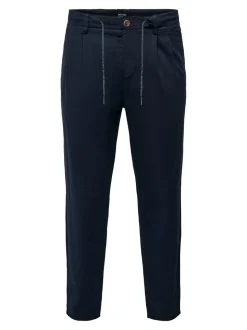 ONSLEO Tapered fit - Cropped Lin Pantalon chino
