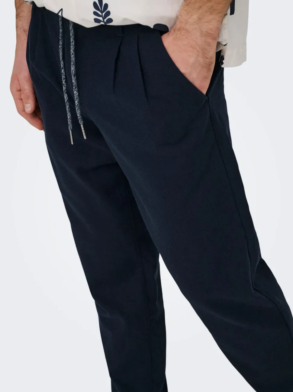 ONSLEO Tapered fit - Cropped Lin Pantalon chino