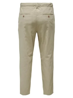ONSLEO Tapered fit - Cropped Lin Pantalon chino