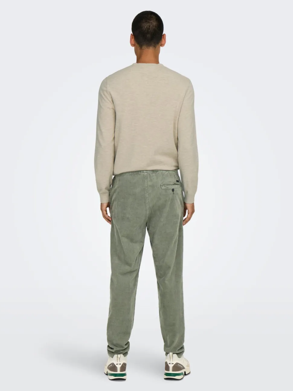 ONSLINUS Pantalon en velours côtelé coupe fuselée