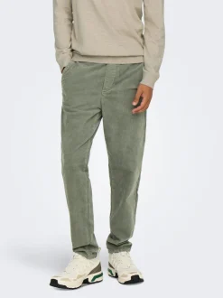 ONSLINUS Pantalon en velours côtelé coupe fuselée