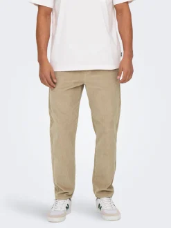 ONSLINUS Pantalon en velours côtelé coupe fuselée