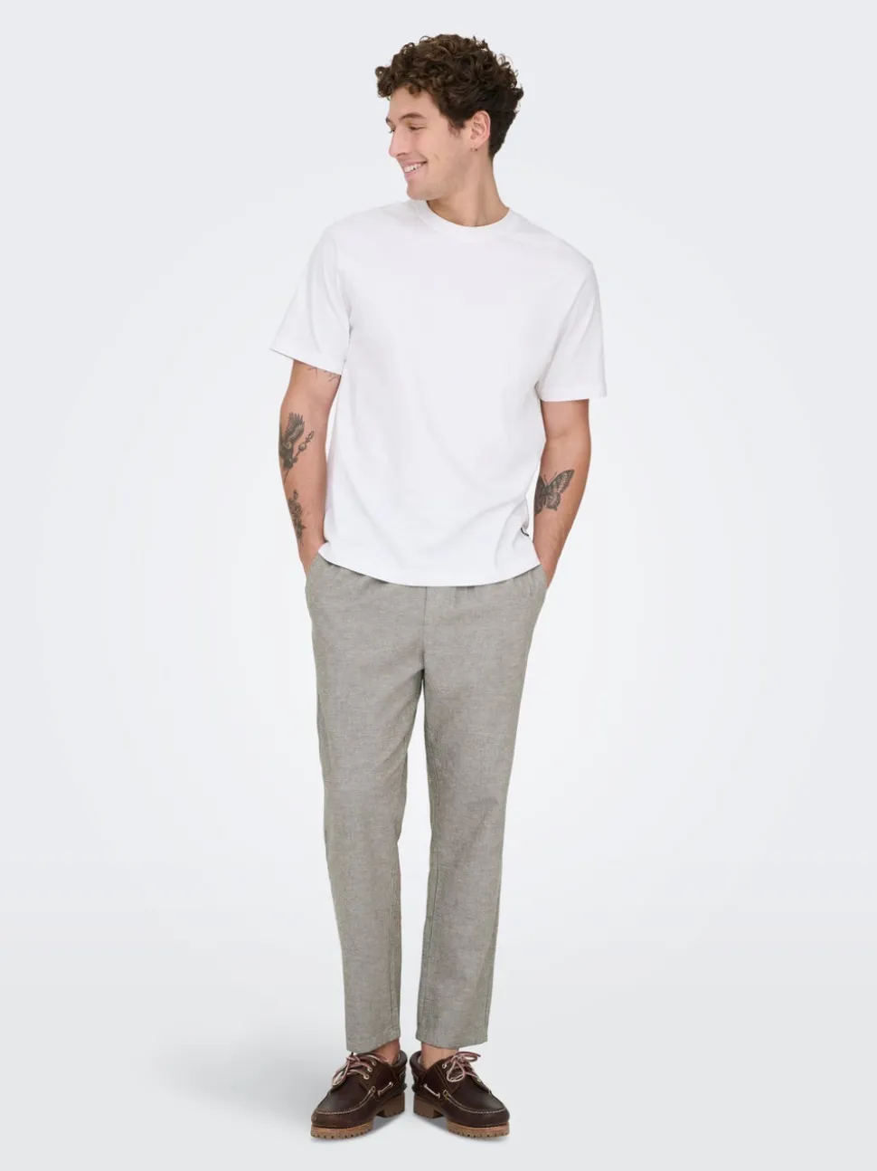 ONSLINUS Tapered Fit Lin Jogger