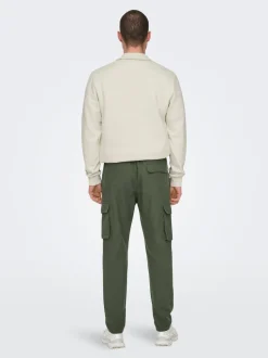ONSLINUS Tapered Fit Lin Pantalon cargo