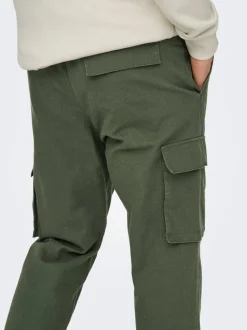 ONSLINUS Tapered Fit Lin Pantalon cargo
