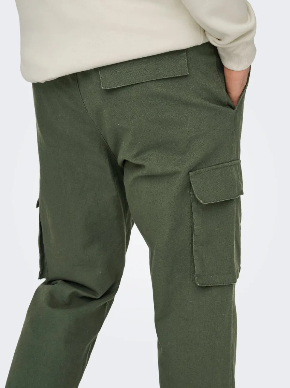 ONSLINUS Tapered Fit Lin Pantalon cargo
