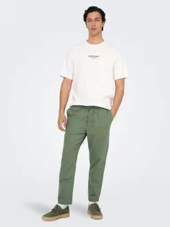 ONSLINUS Tapered Fit Lin Jogger