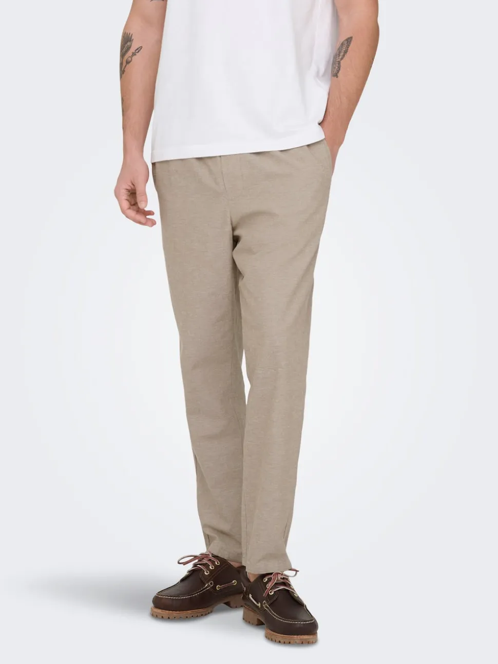 ONSLINUS Tapered Fit Lin Jogger