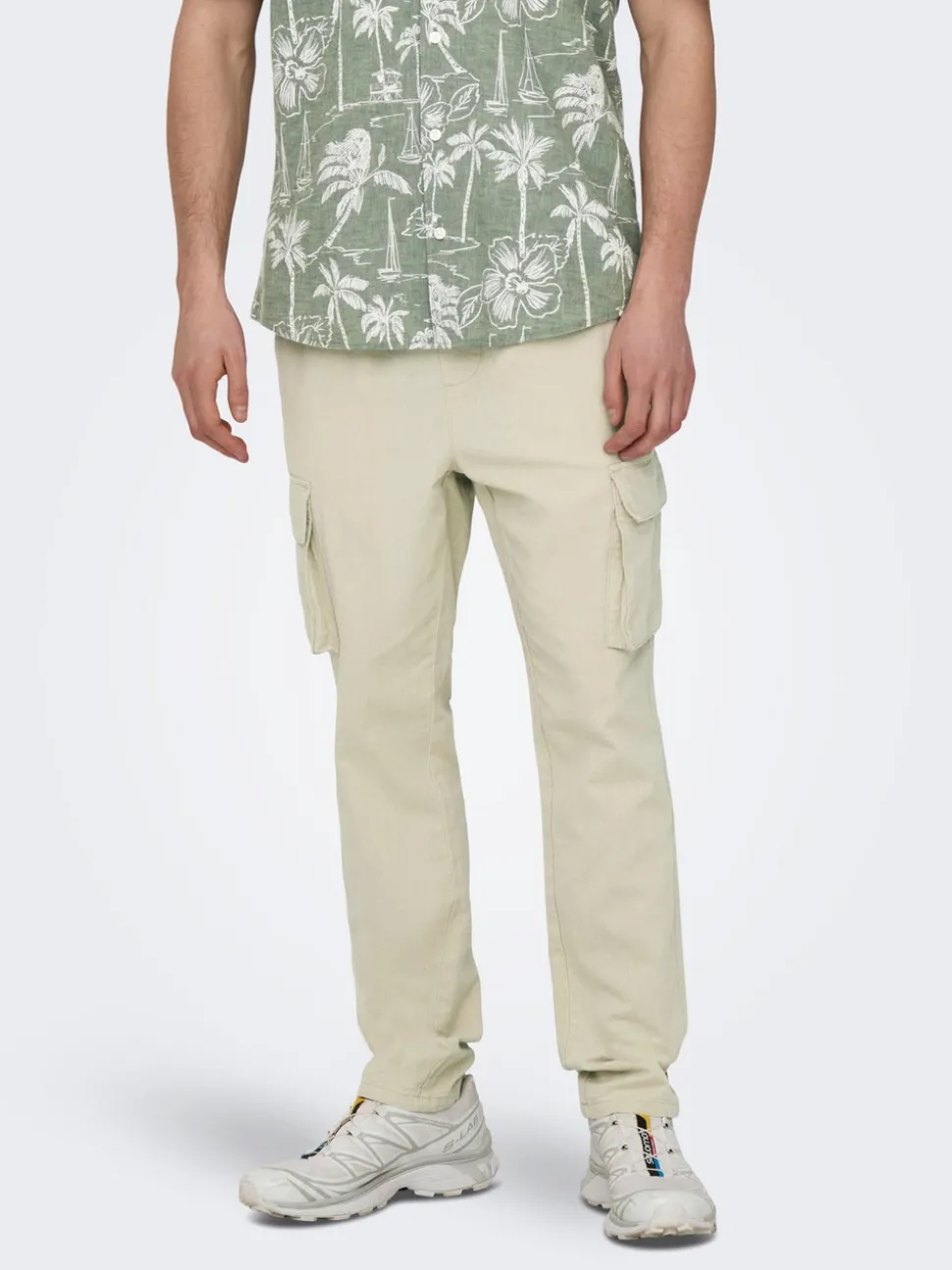 ONSLINUS Tapered Fit Lin Pantalon cargo
