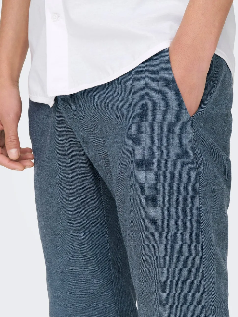 ONSMARK Tapered Fit Lin Pantalon chino