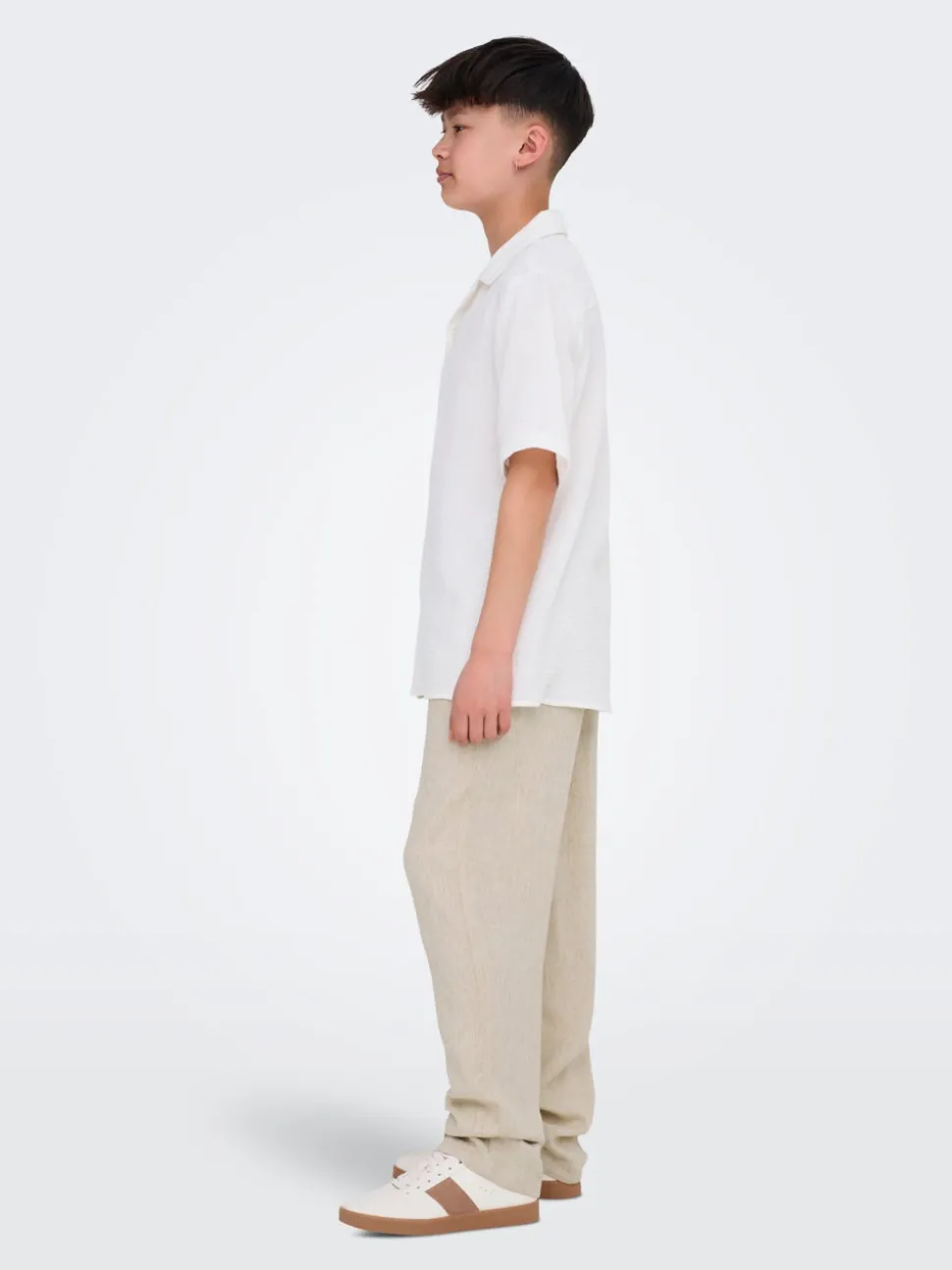 OSJSINUS Loose Fit Lin Pantalon